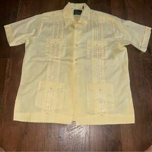 Haband Light Yellow Guayabera Shirt